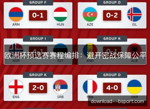 欧洲杯预选赛赛程编排：避开密战保障公平